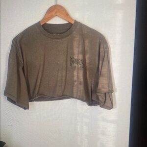 Women's Brown Crop Top